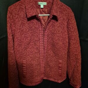 Coldwater Creek Rich Red Textured Blazer